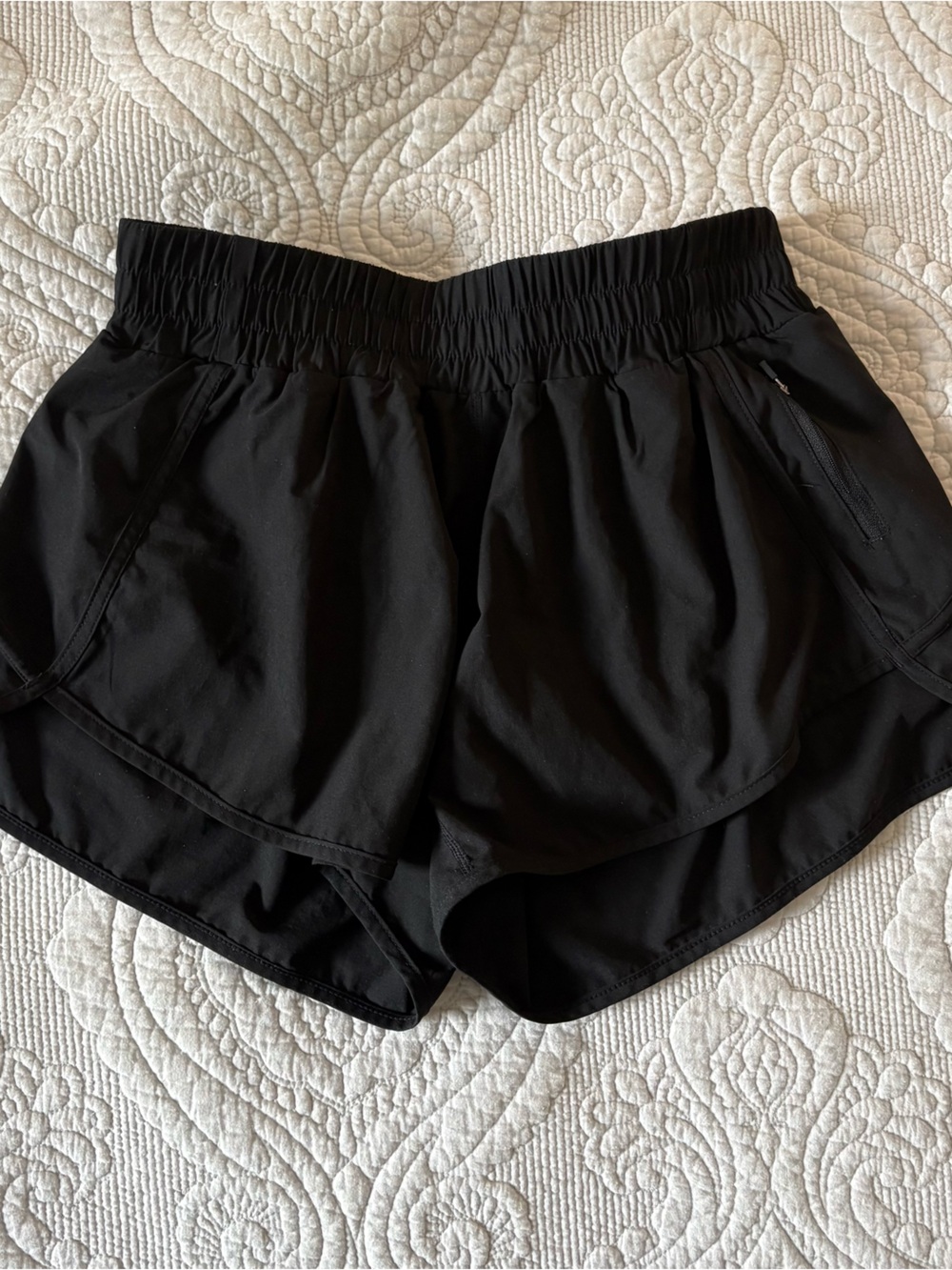 Mono B Black Athletic Running Shorts with Elastic Waist Medium